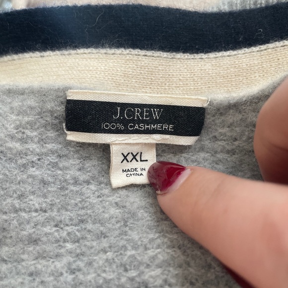 100% Cashmere J. Crew Waffle-Knit Cardigan - Picture 5 of 8